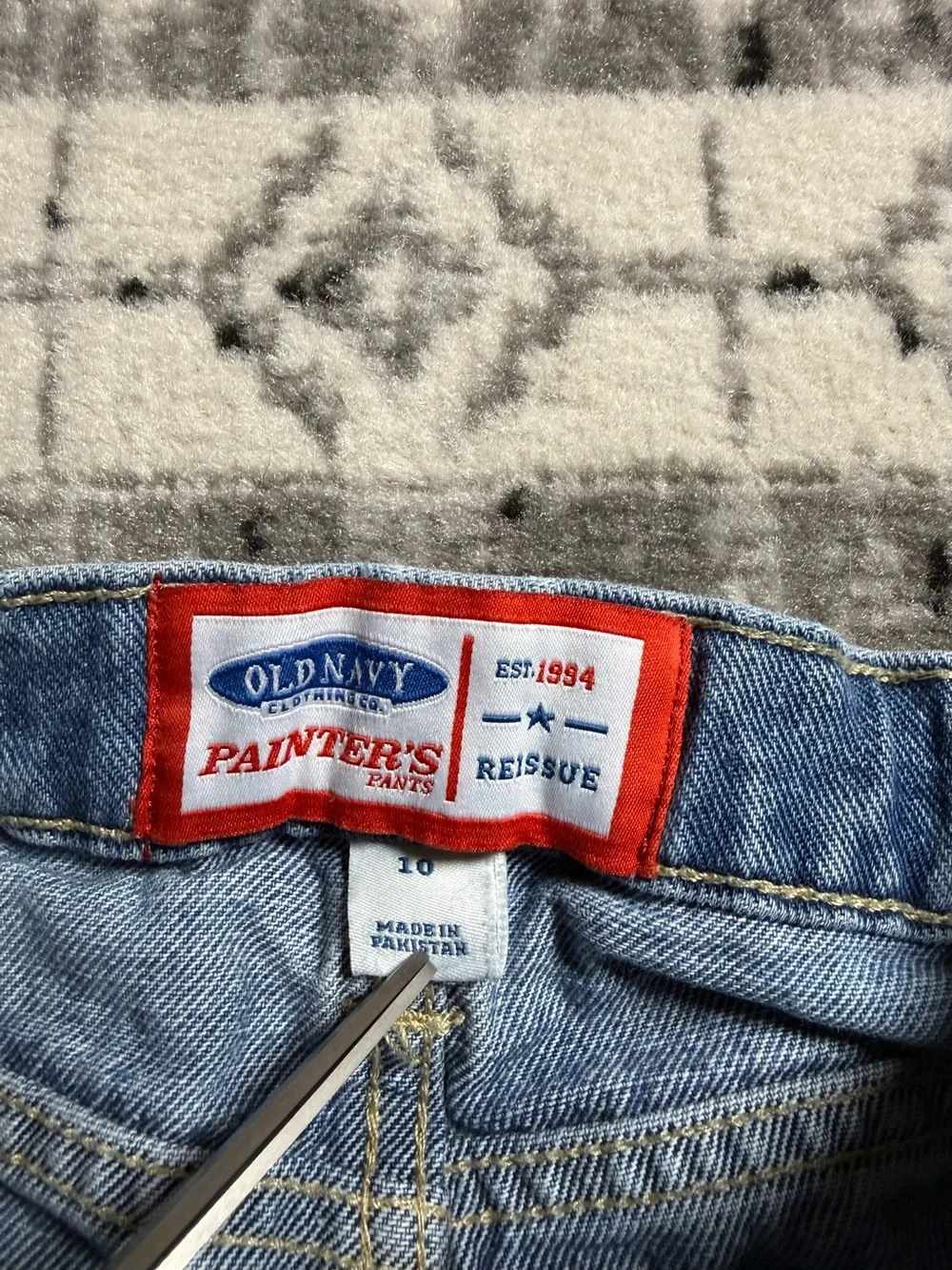 Old Navy Vintage 90s Baggy Carpenter Denim Jeans Boys Painters Pants Size 10